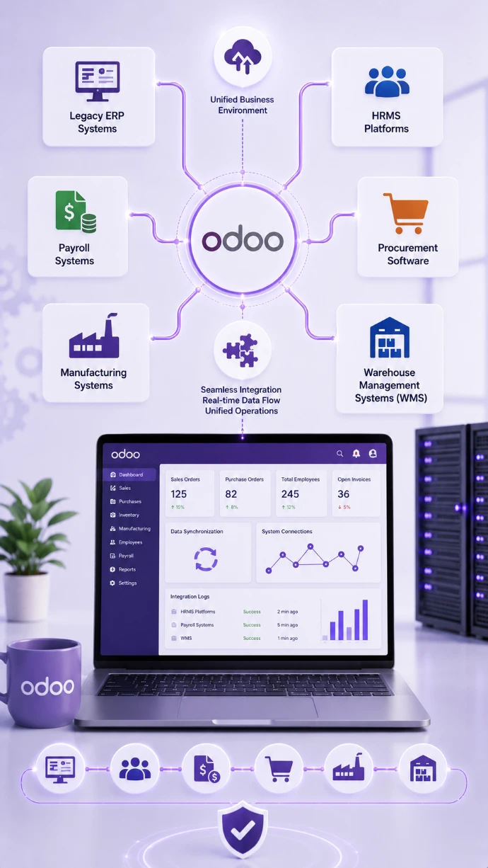 Odoo integration  business applications or softwares