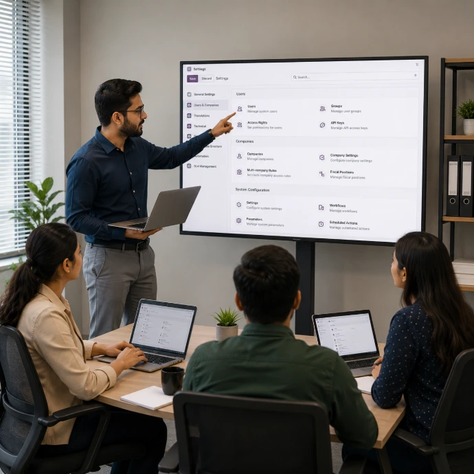 Odoo Administrator takes training
